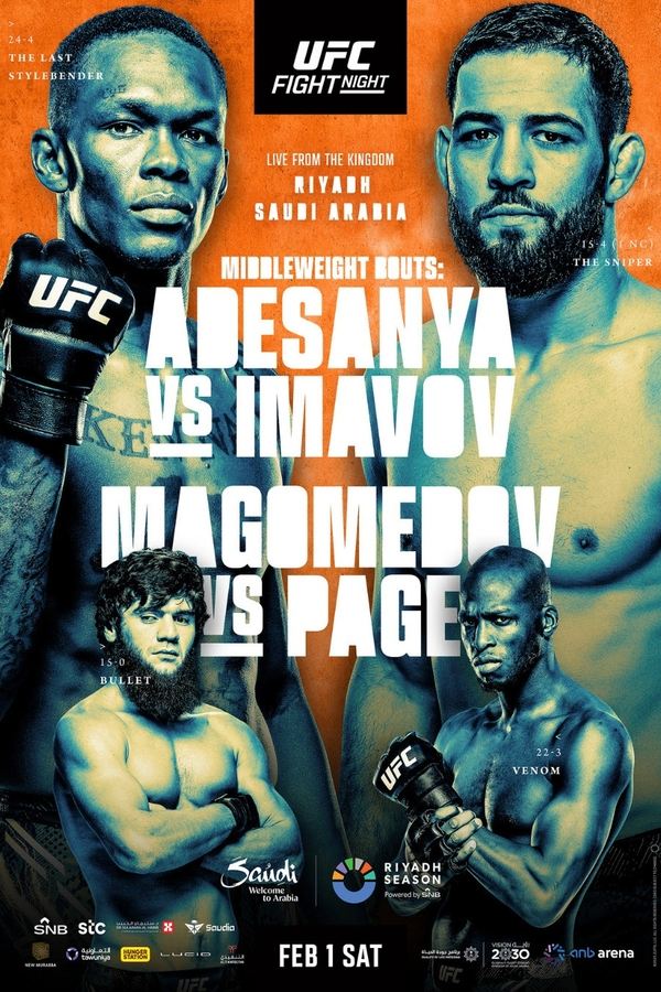 UFC FIGHT NIGHT 250: ADESANYA VS. IMAVOV (2025)